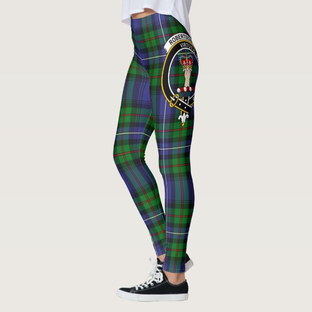 Leggings Scotstee Clan Robertson Chasse Crest moderne Tarta (Gauche)