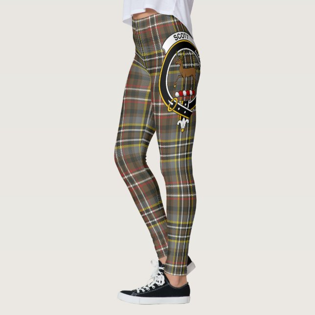 Leggings Scotstee Clan Scott Green Weathered Crest Tartan (Gauche)