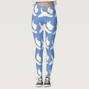 Leggings Scotties courants blancs votre couleur d'arrière 