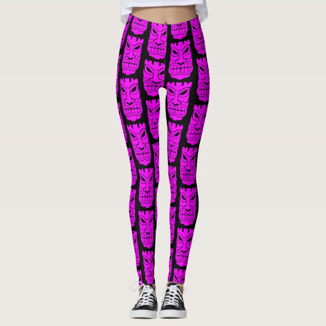 Leggings Sculpture Tiki rose Thunder_Cove (Devant)