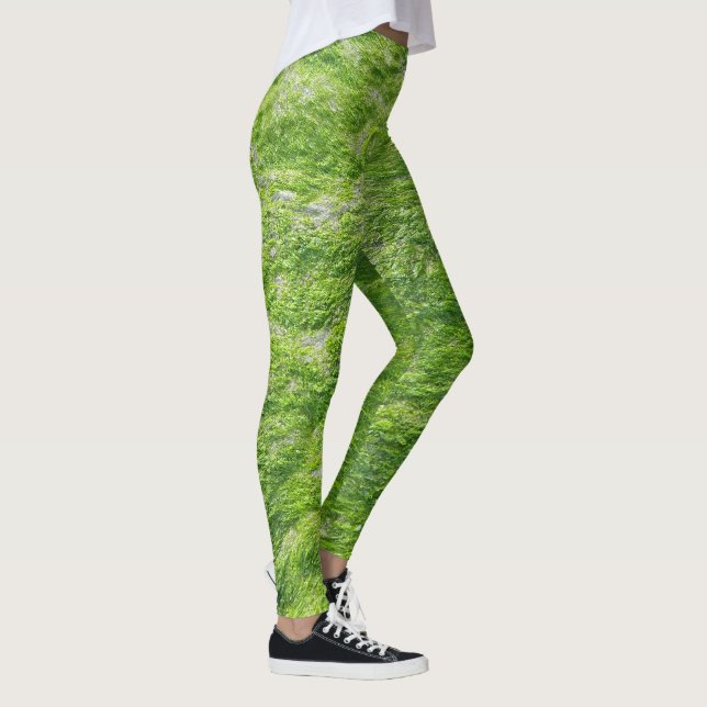 Leggings Sea Moss Green Nature Nautique Côtier mignon Fille (Droite)