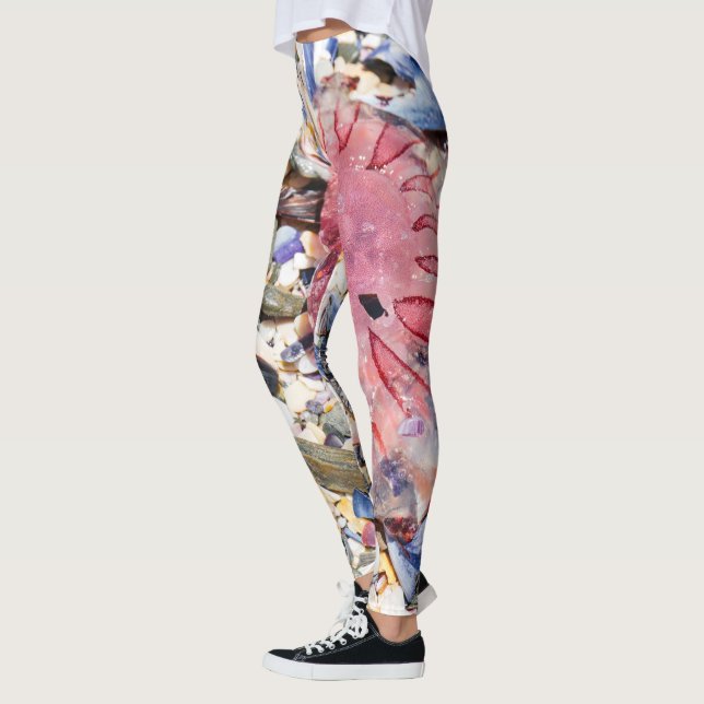 Leggings Sea Shells Jellyfish Ocean Beach Vue (Gauche)
