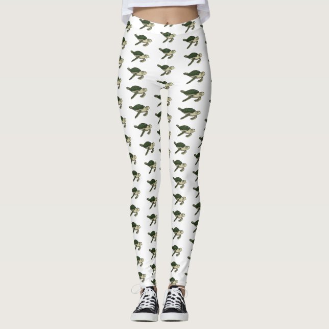 Leggings Sea turtle cartoon (Devant)