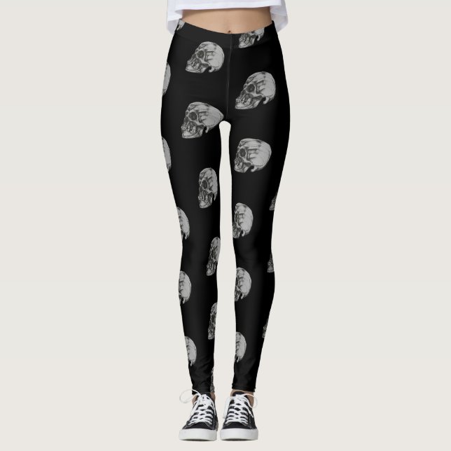 Leggings Séance de crâne pour Halloween (Devant)