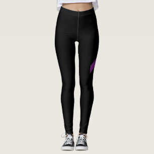 Leggings Semicolon de ruban violet turquoise Prévention du 