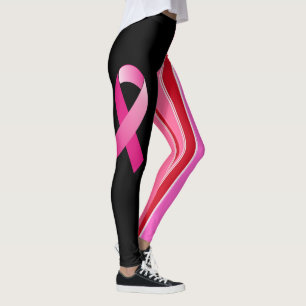 Leggings Sensibilisation au cancer du sein Ruban à bande ro