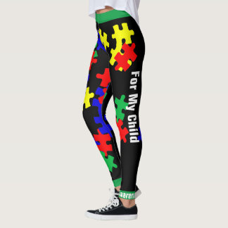 Leggings Sensibilisation sur l'autisme Pour Mon Enfant - Le