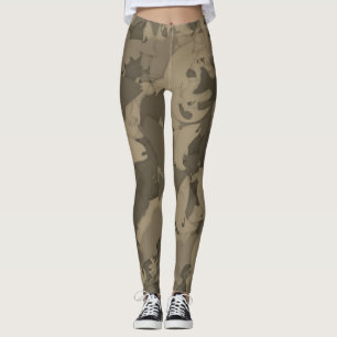 Leggings Sepia Country Girl Pêche Camouflage Motif