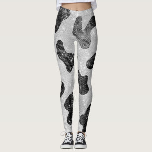Leggings Séquins de Parties scintillant brillant noir brill
