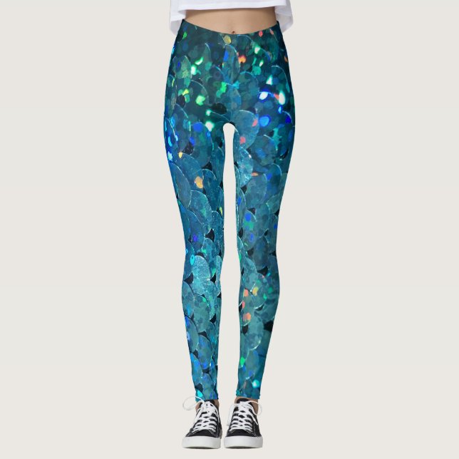 Leggings Séquins Sparkle : Macro Abstrait Arrière - plan (Devant)