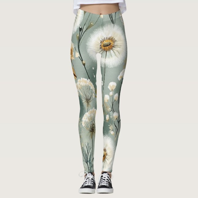 Leggings Série de design Pissenlit #3 (Devant)