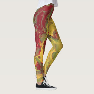 Leggings Série de rayonne fondue - peinture acrylique