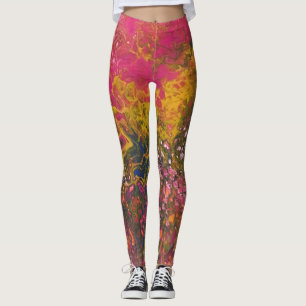 Leggings Série de rayonne fondue - peinture acrylique pour