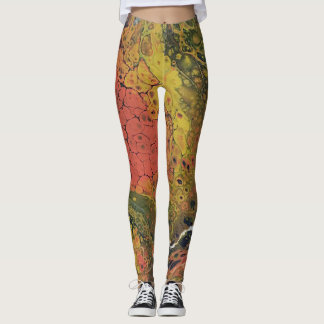 Leggings Série de rayonne fondue - tourbillons acryliques s