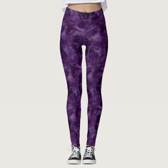 Leggings Série Galaxy Violet Design 8 (Devant)