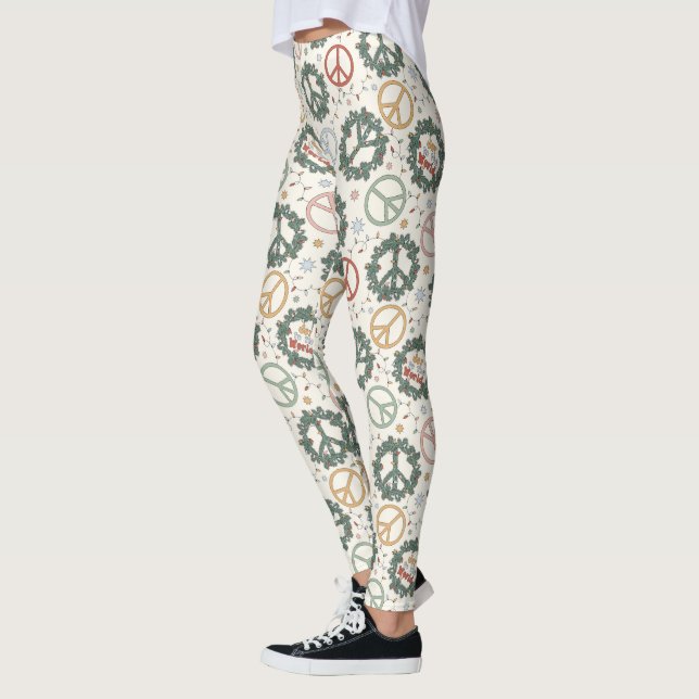 Leggings Serments de paix et joie pour le Motif mondial (Gauche)