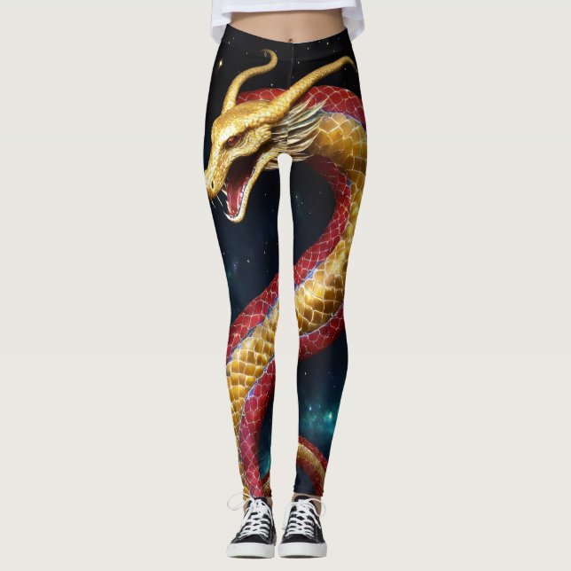 Leggings Serpent céleste : Leggations cosmiques (Devant)