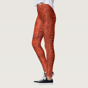 Leggings Serpent rouge exotique