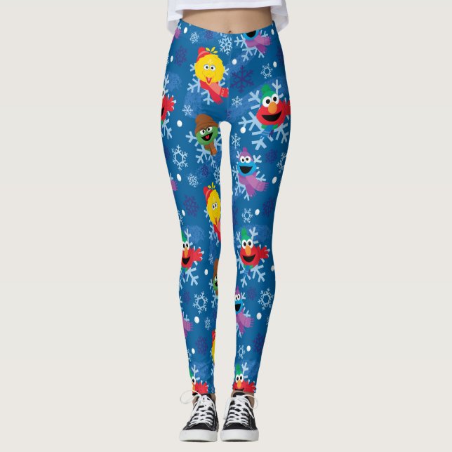 Leggings Sesame Street Winter Snowflake Motif (Devant)