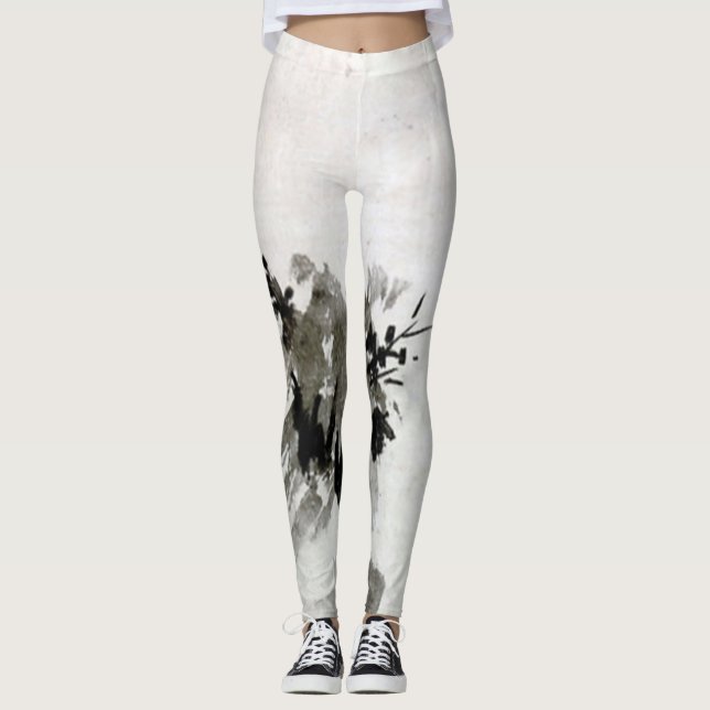 Leggings Sesshu Toyo Haboku - Paysage de Sansui (Devant)