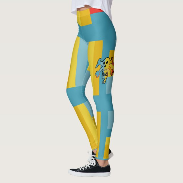 LEGGINGS SEVEN SKULL BY MASANSER PIXELAT (Gauche)