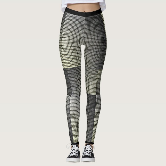 Leggings Shadow Grey Ash Net Style Motif Mode femme (Devant)