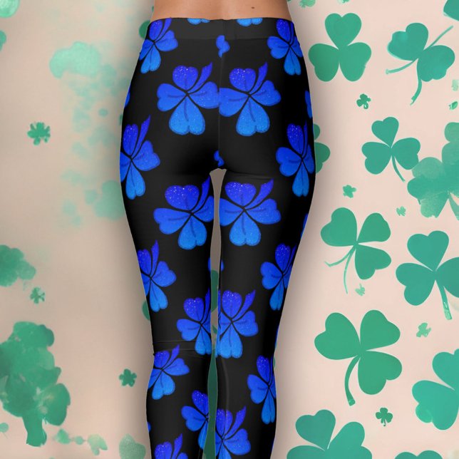 Leggings Shamrock Clover Blue Motif Saint Patrick`s Day (Créateur téléchargé)