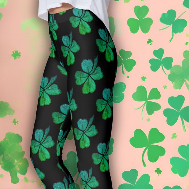 Leggings Shamrock Clover Green Motif Saint Patrick`s Day (Créateur téléchargé)