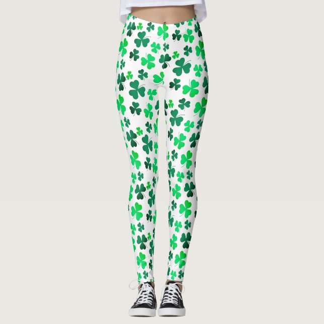 Leggings Shamrock Clover Leaf Irlande (Devant)