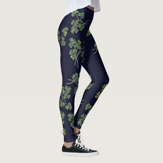 Leggings Shamrock de la marine (Droite)