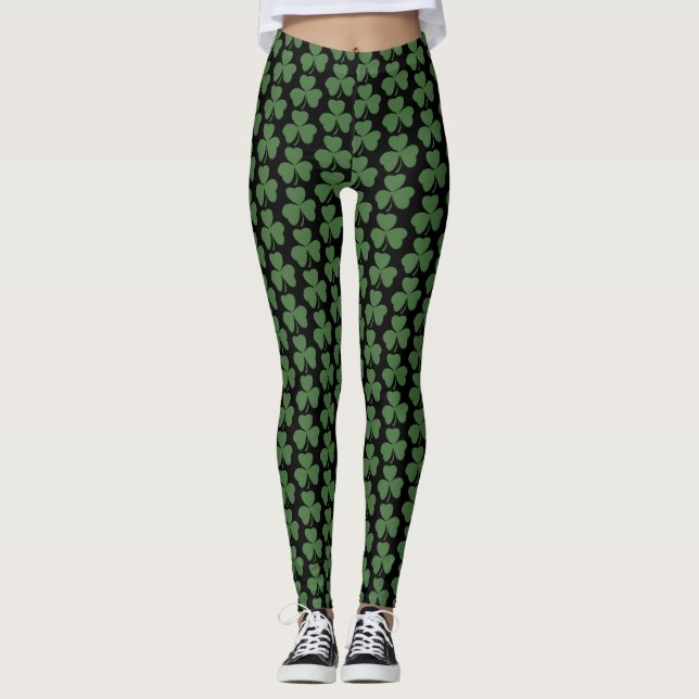 Leggings Shamrock de la Saint-Patrick (Devant)