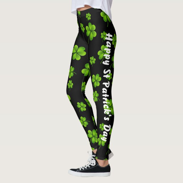Leggings Shamrock de la Saint-Patrick personnalisable (Gauche)