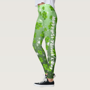 Leggings Shamrock de la Saint-Patrick personnalisable