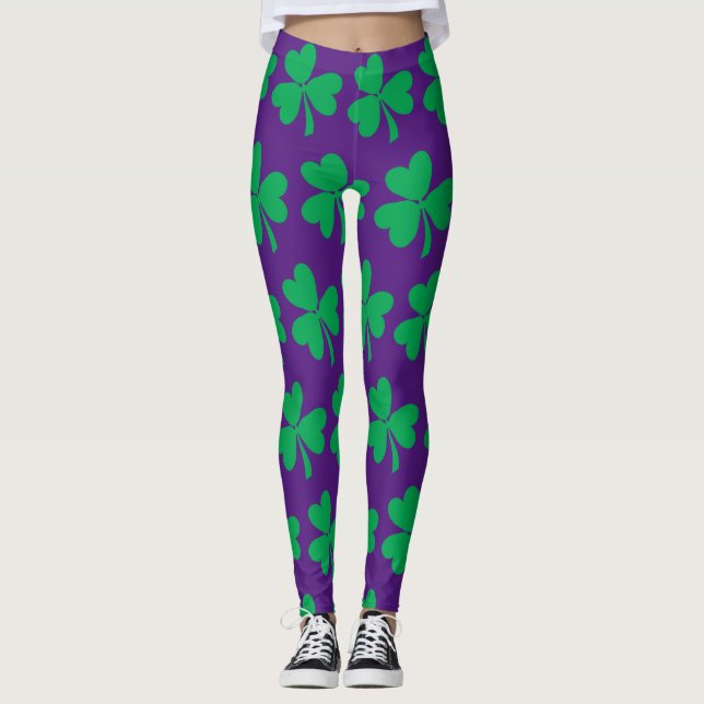 Leggings Shamrock Jour de la Saint Patrick (Devant)