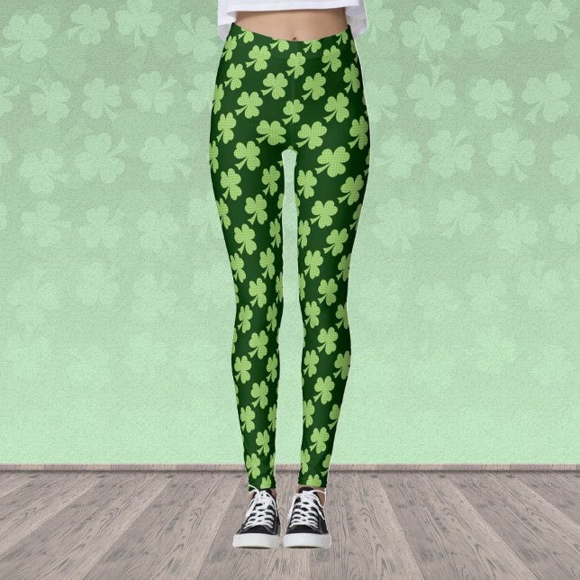 Leggings Shamrock vert Clover Pois St. Patrick's Day (Créateur téléchargé)