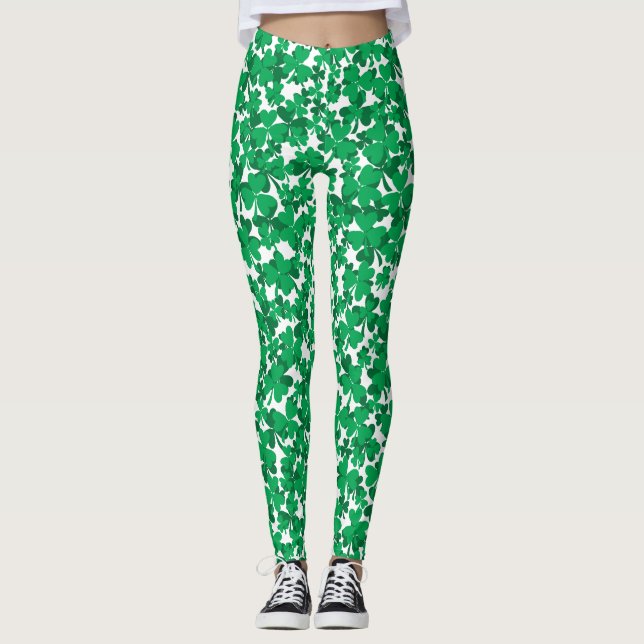 Leggings Shamrocks de la Saint Patrick (Devant)