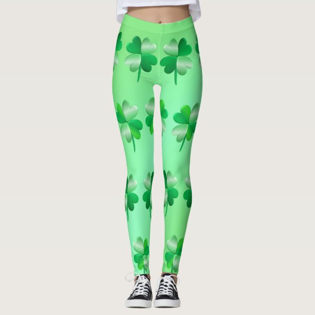 Leggings Shamrocks magiques juste pour l'amusement ! (Devant)