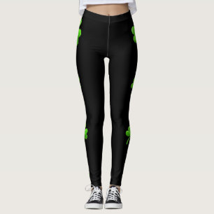 Leggings Shamrocks sur les guêtres noires