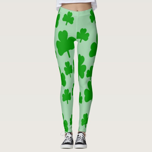 Leggings Shamrocks verts (Devant)