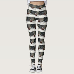 Leggings Shih Tzu hiver neige de Noël