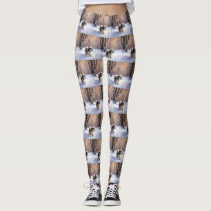Leggings Shih Tzu Laisse Neige Noël