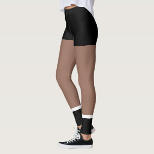 LEGGINGS SHORTS À LA MODE DE FAUX, TAN À LA MODE CHIC +