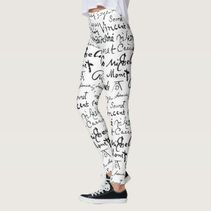 Leggings Signatures d'artistes célèbres Motif Duvet Cover