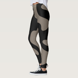 Leggings Signaux éloignés : Noir Abstrait et gris