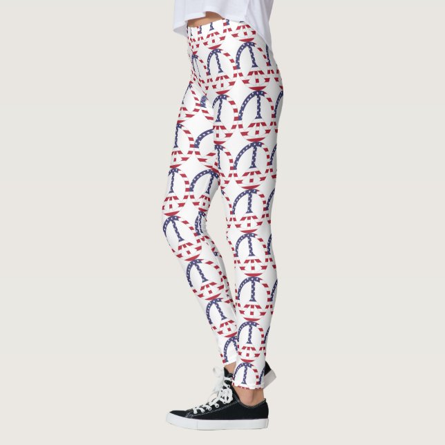 LEGGINGS SIGNE DE PAIX DU DRAPEAU AMÉRICAIN (Gauche)