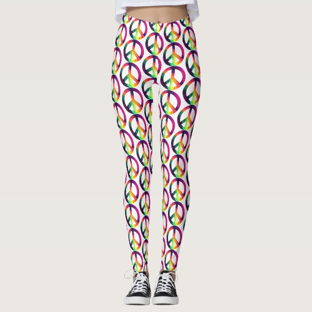 Leggings Signe de paix hippie (Devant)