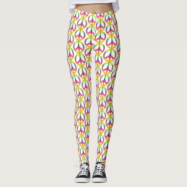 Leggings Signe de paix hippie (Devant)