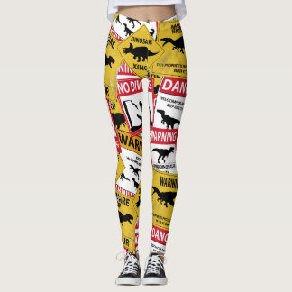 Leggings Signes de prudence Dinosaure