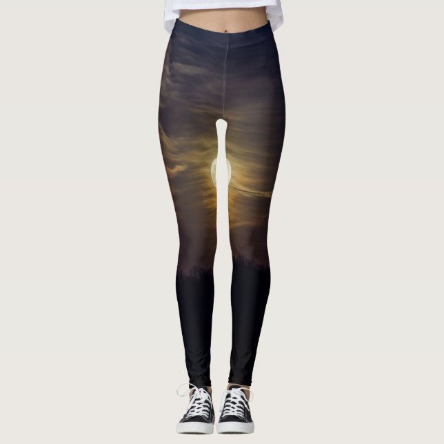 Leggings Silhouette de lune (Devant)