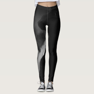 Leggings Silhouette de lune de chats noirs